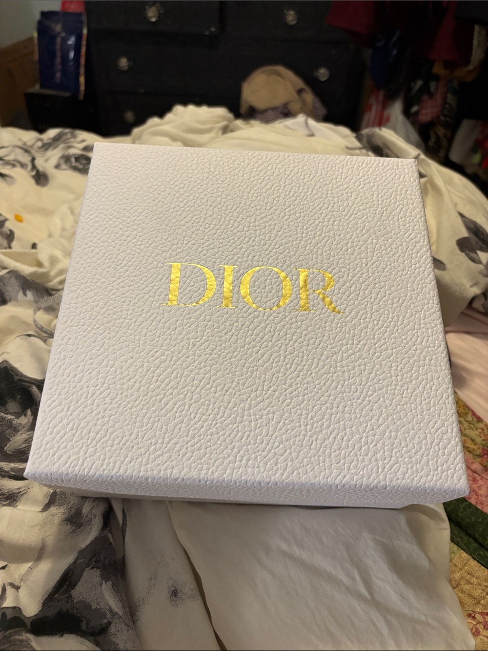 Dior White Box with Gold Logo